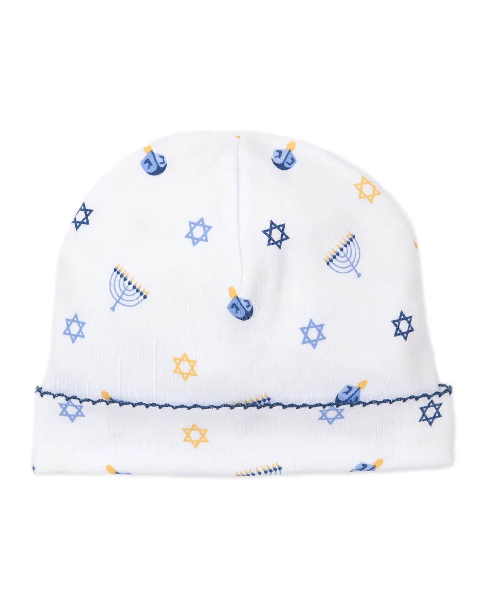 Kissy Kissy My First Hanukkah Print Hat - Newborn