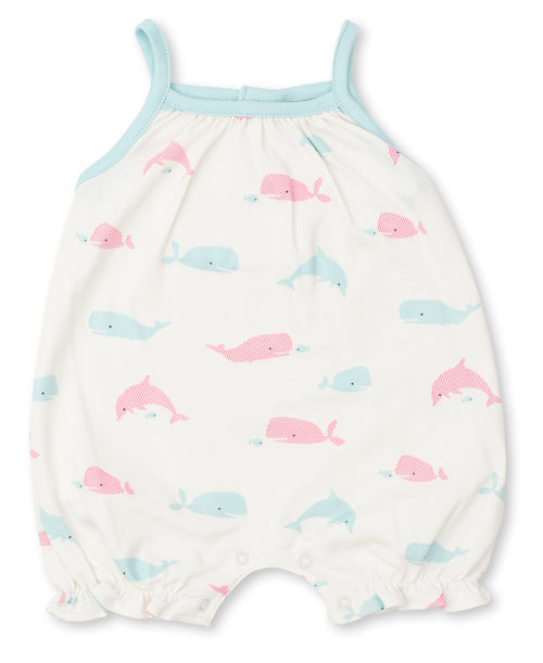Kissy Kissy Whales Sleeveless Playsuit - Teal - 6-9 Months