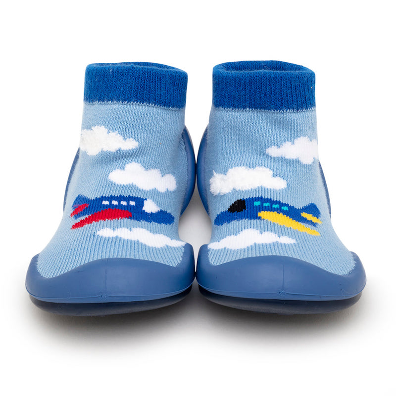 Komuello Aeroplanes Soft Cotton Sock Shoes - 6 ( 12-18 Months )