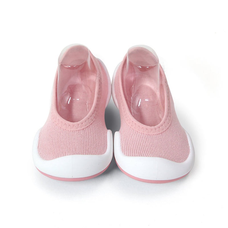 Komuello Flat Pastel Pink Soft Cotton Sock Shoes - 5 ( 6-12 Mont