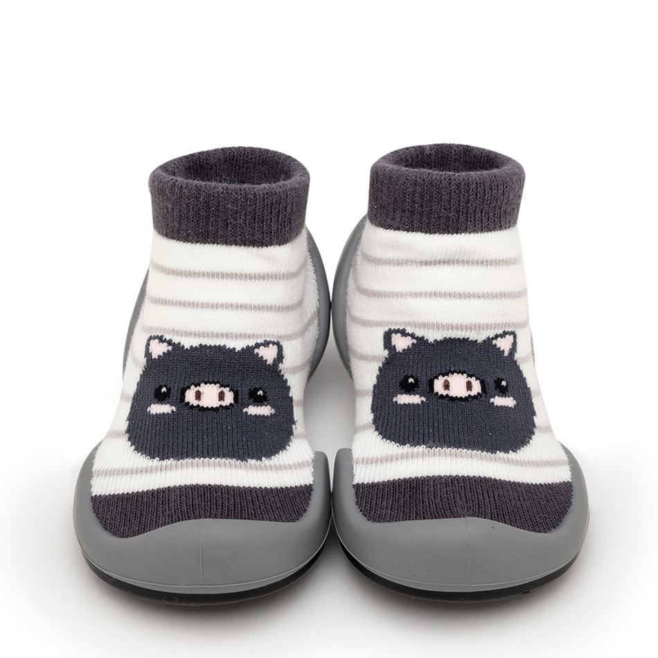 Komuello This Little Piggy Cotton Sock Shoes - 6-12 Months