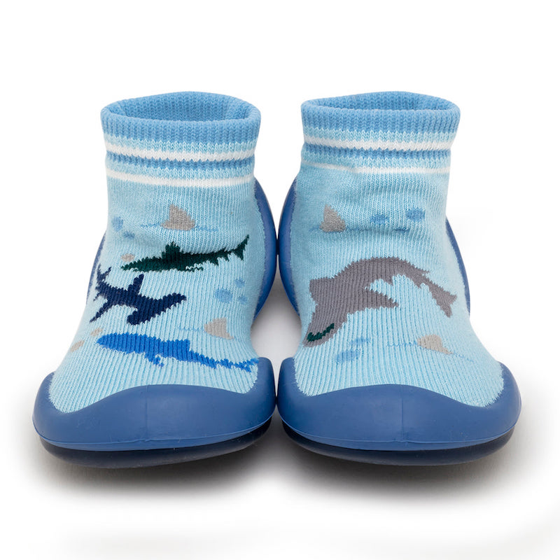 Komuello Shark Tank Soft Cotton Sock Shoes - 5 ( 6-12 Months )