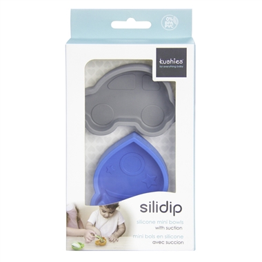 Kushies Silidip Silicone Mini Bowl - Blue / Gray
