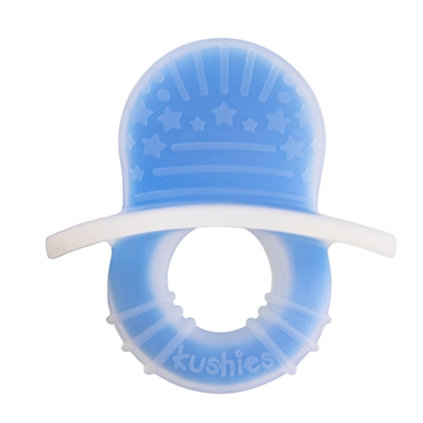 Kushies Silisoothe Silicone Teether in Blue