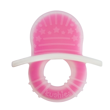 Kushies Silisoothe Silicone Teether in Fuchsia