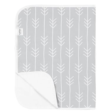 Kushies Deluxe Portable Flannel Changing Pad - Light Grey