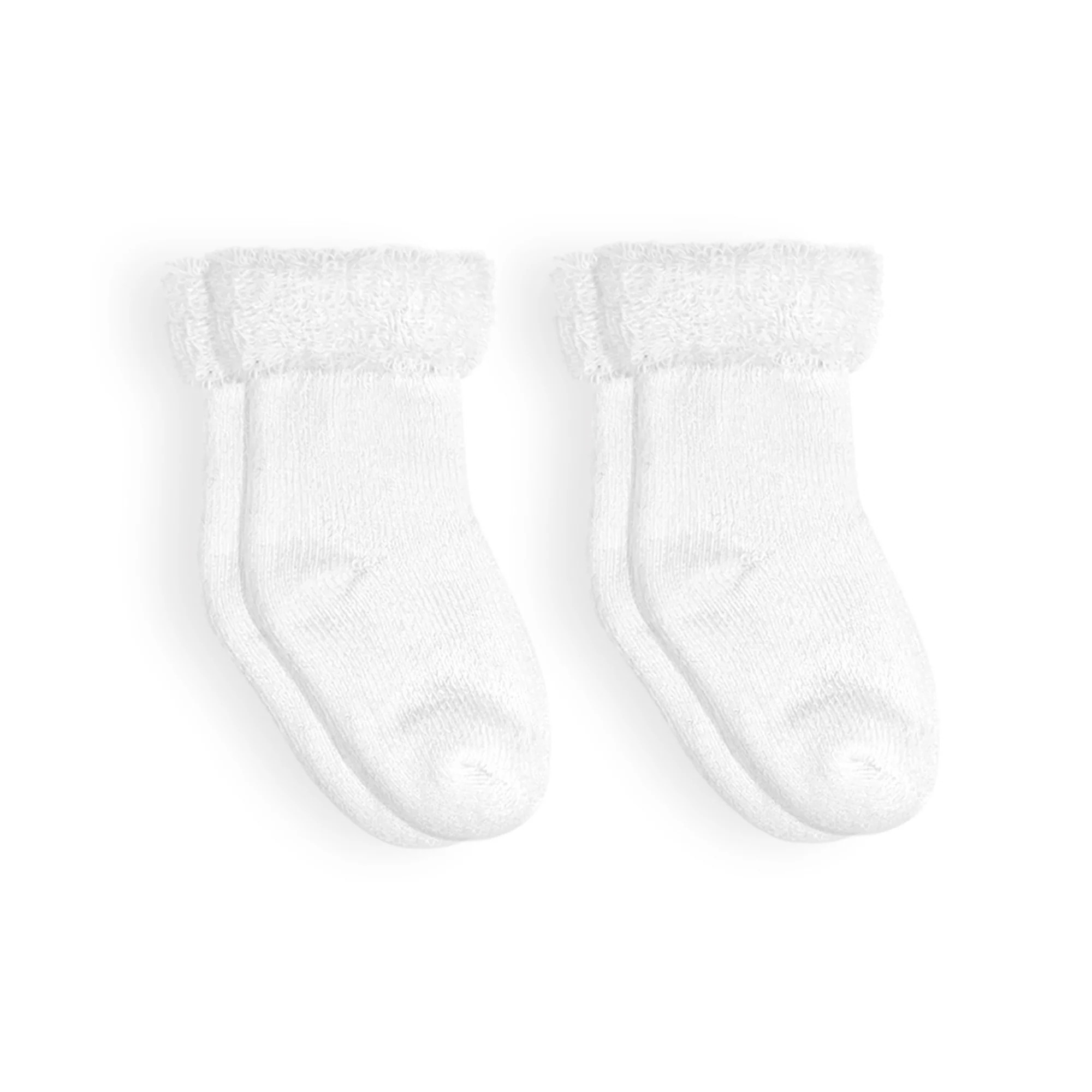 Kushies Terry Socks 2 Piece - White - 3-6 Months