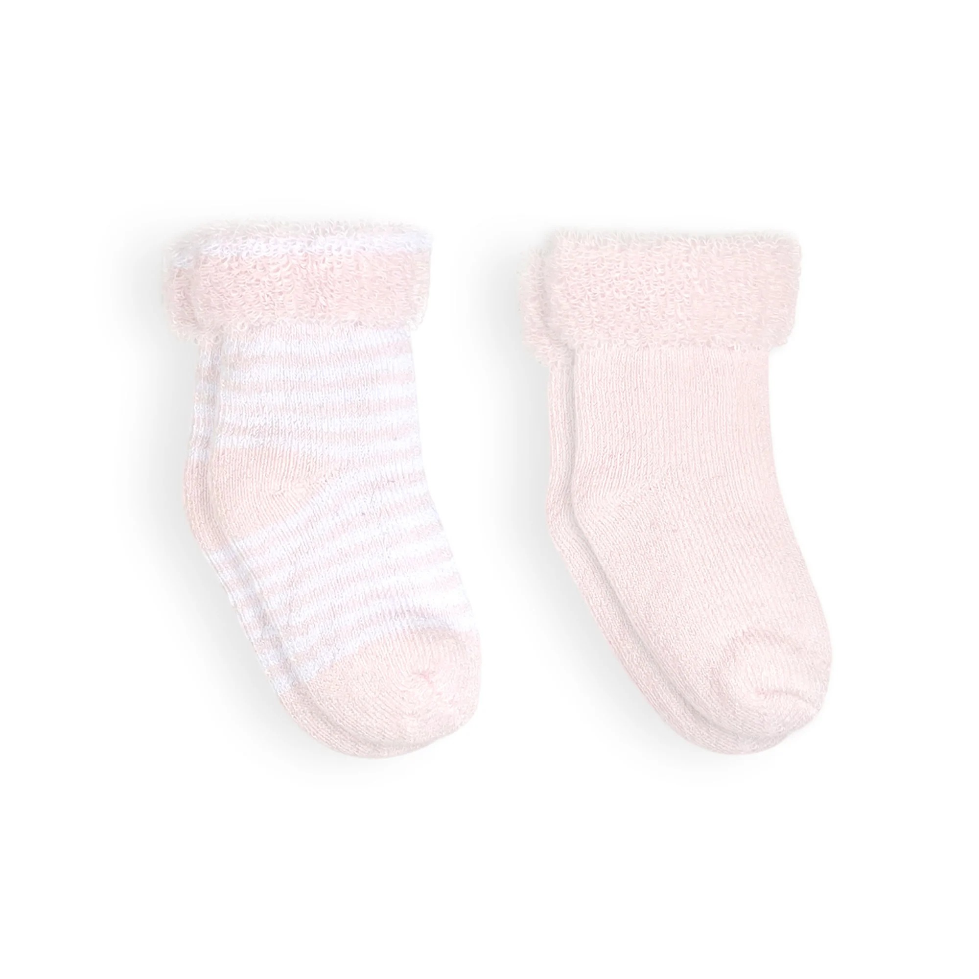 Kushies Terry Socks 2 Piece - Pink - 3-6 Months