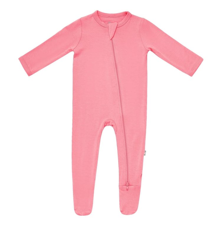 Kyte Baby Zippered Footie - Rose - 12-18 Months