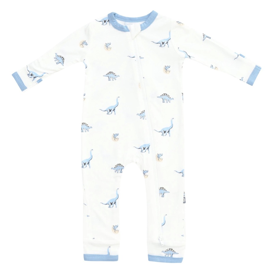 Kyte Baby Printed Zippered Romper - Jurassic - 0-3 Months