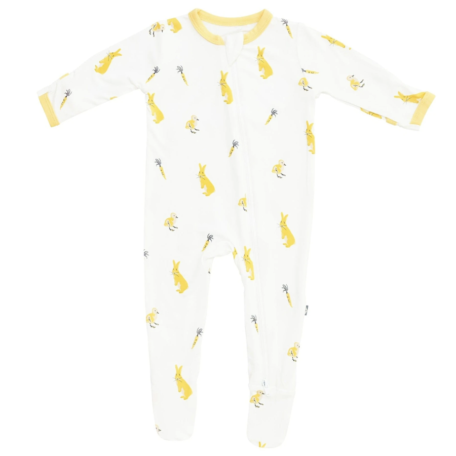 Kyte Baby Zippered Footie - Hop - 0-3 Months