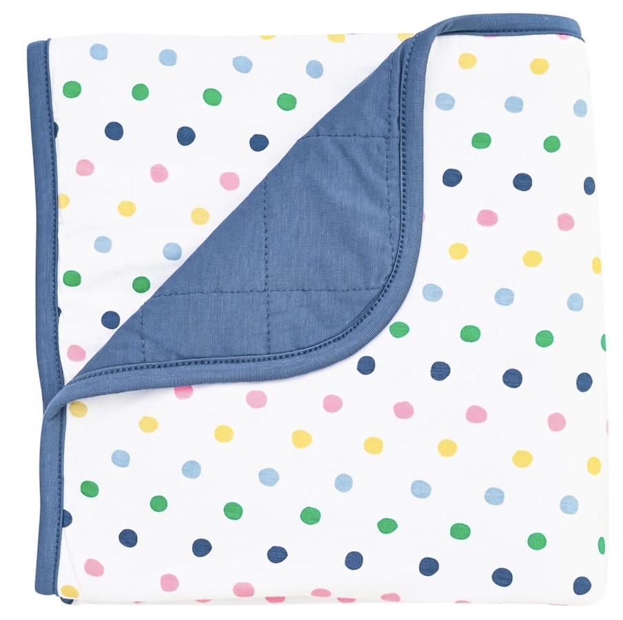 Kyte Baby Printed Baby Blanket in Spring Polka Dot