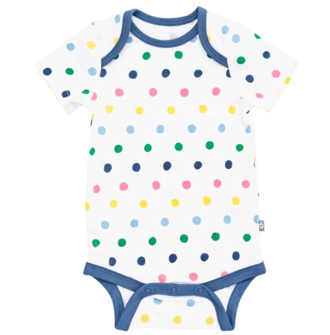Kyte Baby Printed Bodysuit - Spring Polka Dots - Newborn
