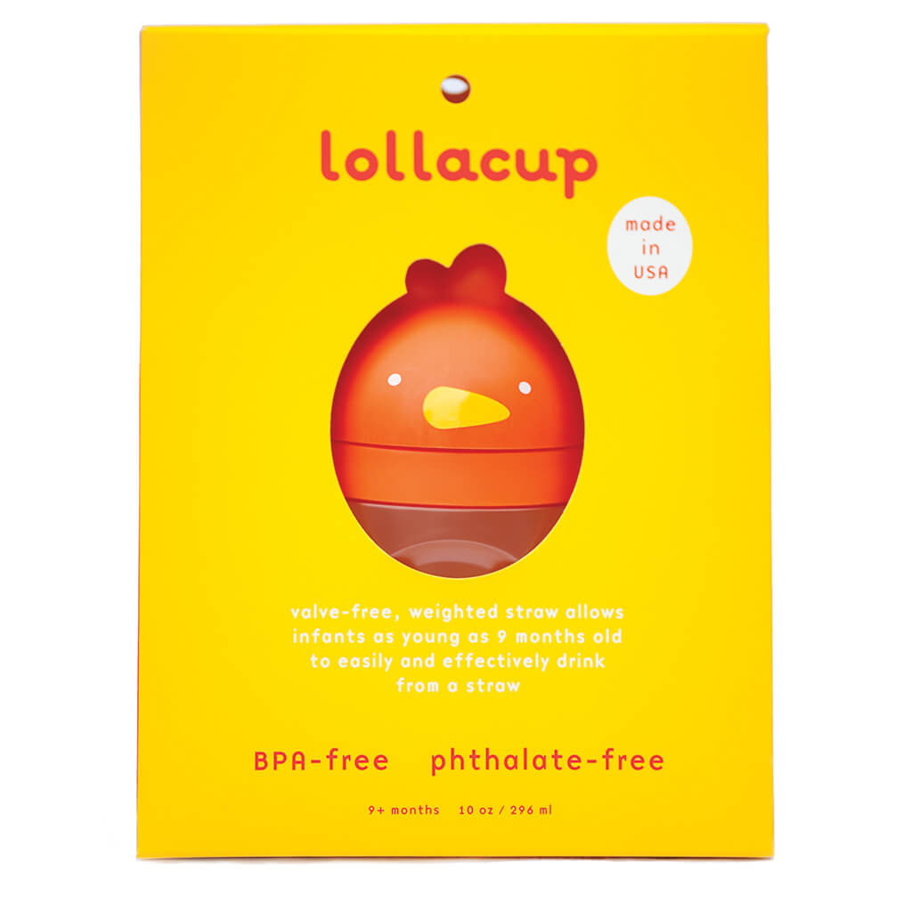 Lollaland Happy Orange Lollacup Toddler Straw Cup