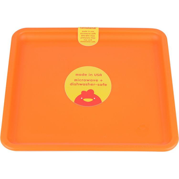 Lollaland Mealtime Set Plate, Happy Orange
