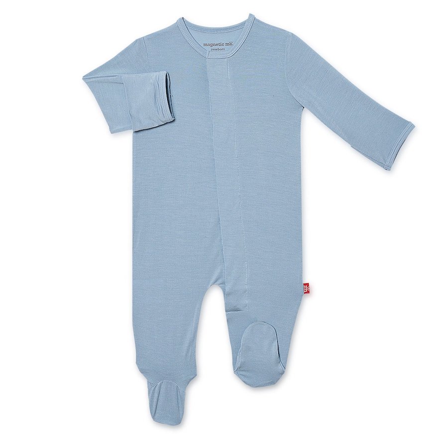 Magnetic Me Solid Cool Blue Modal Magnetic Footie - 6-9 Months