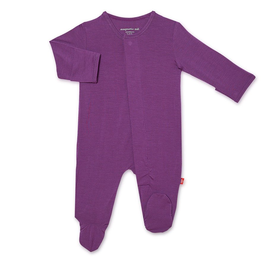 Magnetic Me Solid Plum Modal Magnetic Footie - 9-12 Months