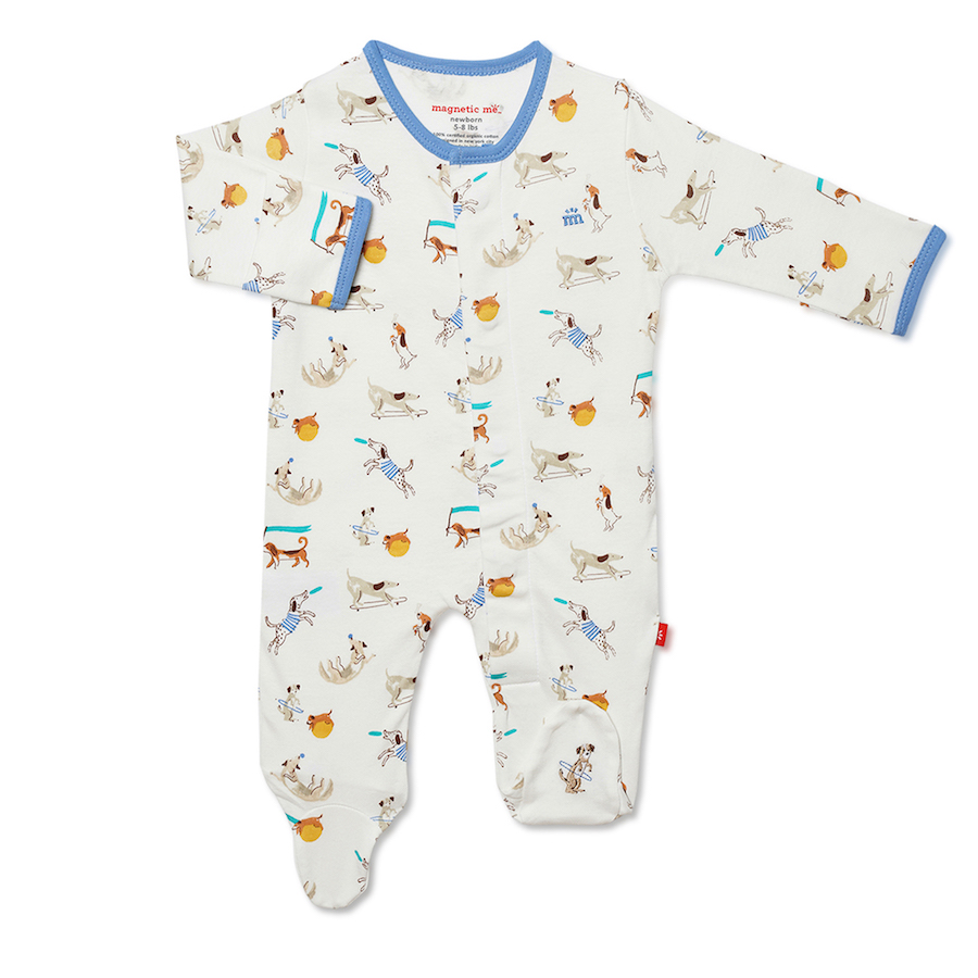 Magnetic Me Howlarious Organic Magnetic Footie - 6-9 Months