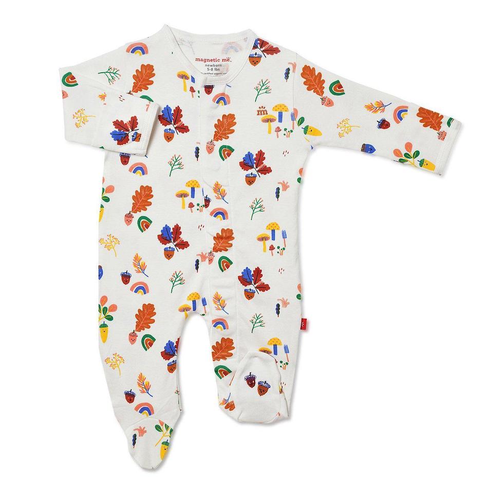 Magnetic Me Happy Harvest Organic Magnetic Footie - 3-6 Months