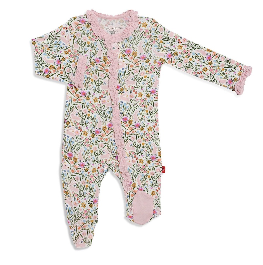Magnetic Me hunny bunny modal magnetic footie - 6-9 Months