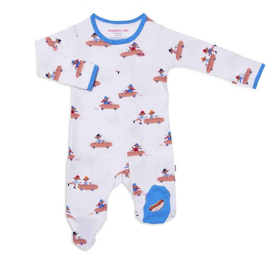 Magnetic Me Weiners Circle Organic Cotton Footie - 9-12 Months