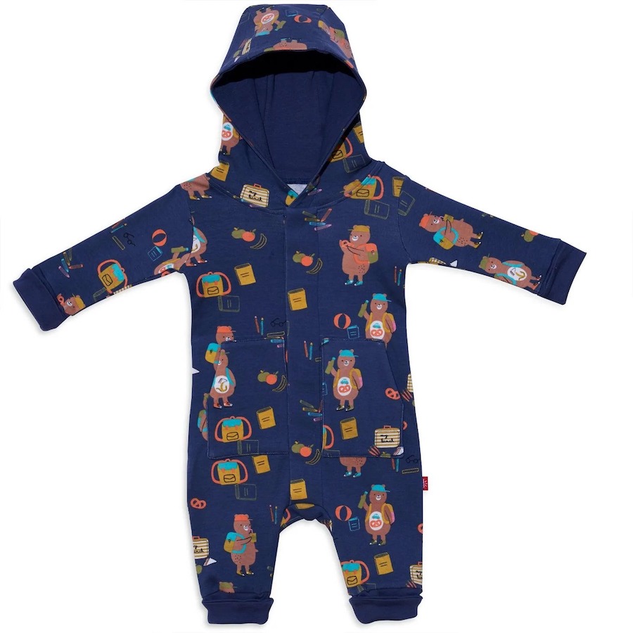 Magnetic Me first class organic cotton magnetic hooded coverall
