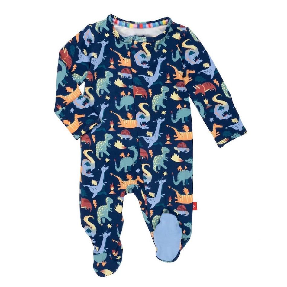 Magnetic Me talon-ted modal footie - 0-3 Months