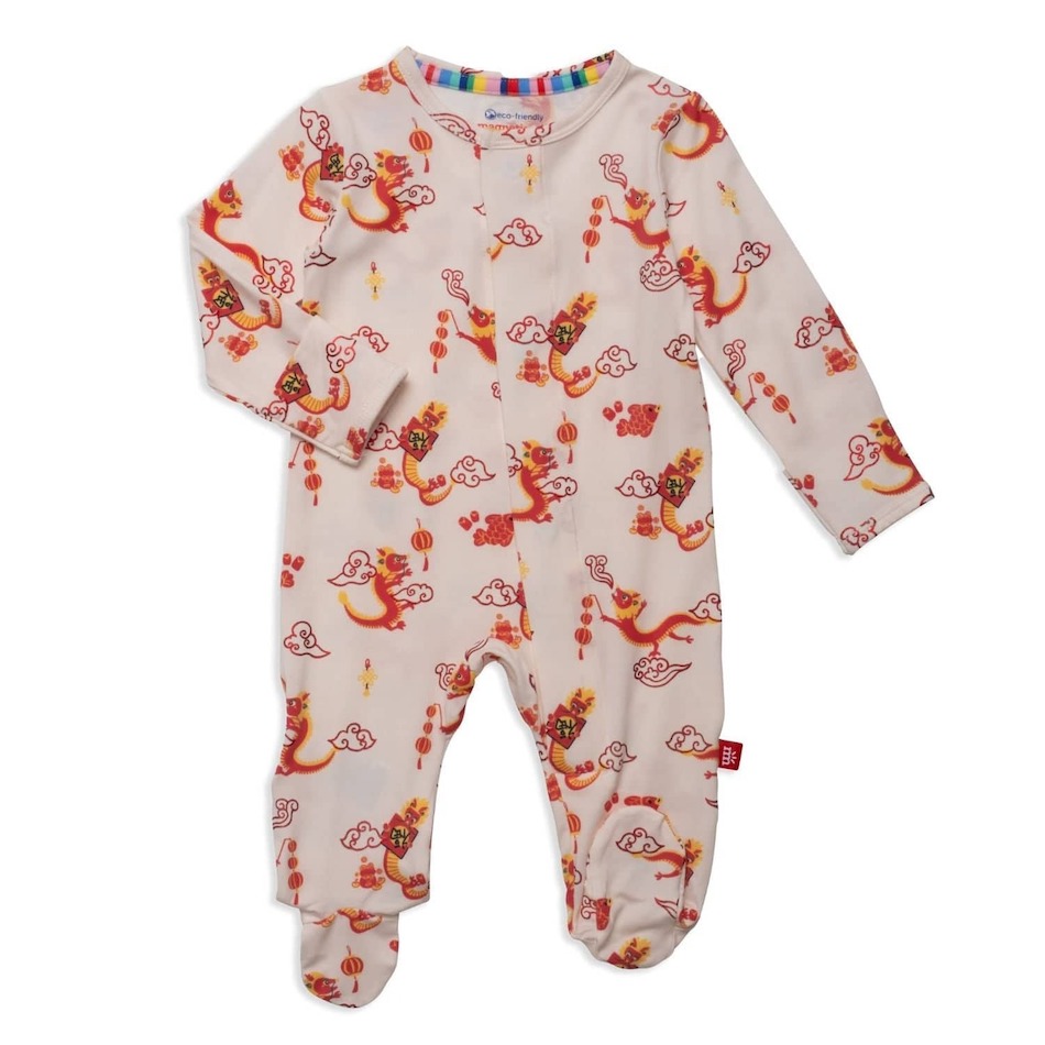 Magnetic Me Lucky dragon modal magnetic footie - Newborn