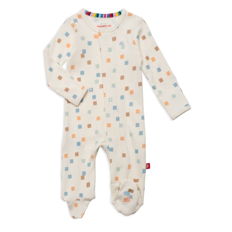 Magnetic Me Hip to be square organic footie - 3-6 Months