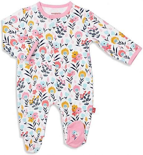Magnetic Me Sussex Floral Magnetic Footie in 9-12 Months