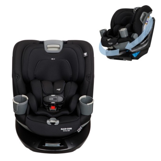 Maxi-Cosi Emme Rotating All-in-One Car Seat - Midnight Black