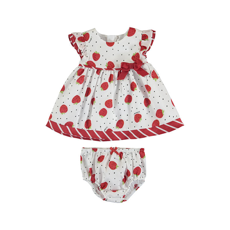 Mayoral Red Polka dots dress w/ Knickers - 18 Months