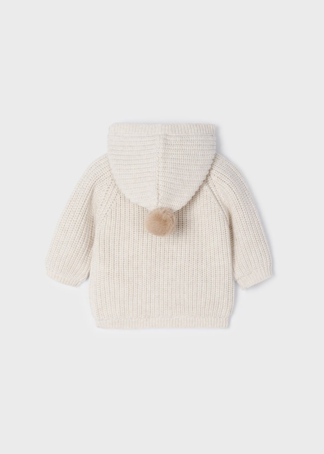 Mayoral Warp knitted Cardigan - Cream Vigo - 12 Months