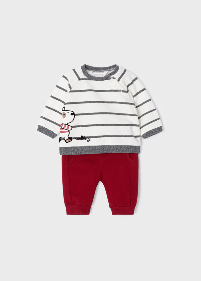 Mayoral 2 Pc Boy Knitted Set - Striped Shirt - 6-9 Months