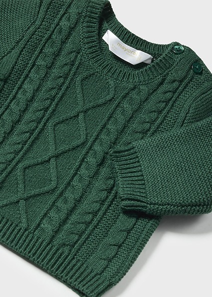 Mayoral Braided Jumper Sweater - 18 Months / Pine