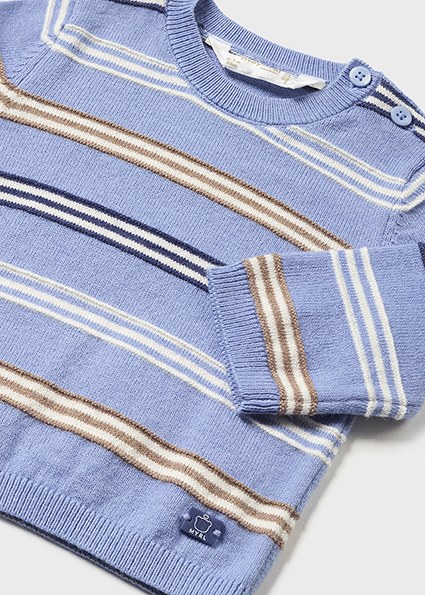 Mayoral Striped Jumper Sweater - 18 Months / Waterfall