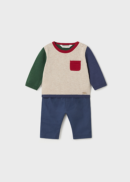Mayoral Jersey & Long Trousers Set - 12 Months / Pine