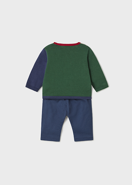 Mayoral Jersey & Long Trousers Set - 2-4 Months / Pine