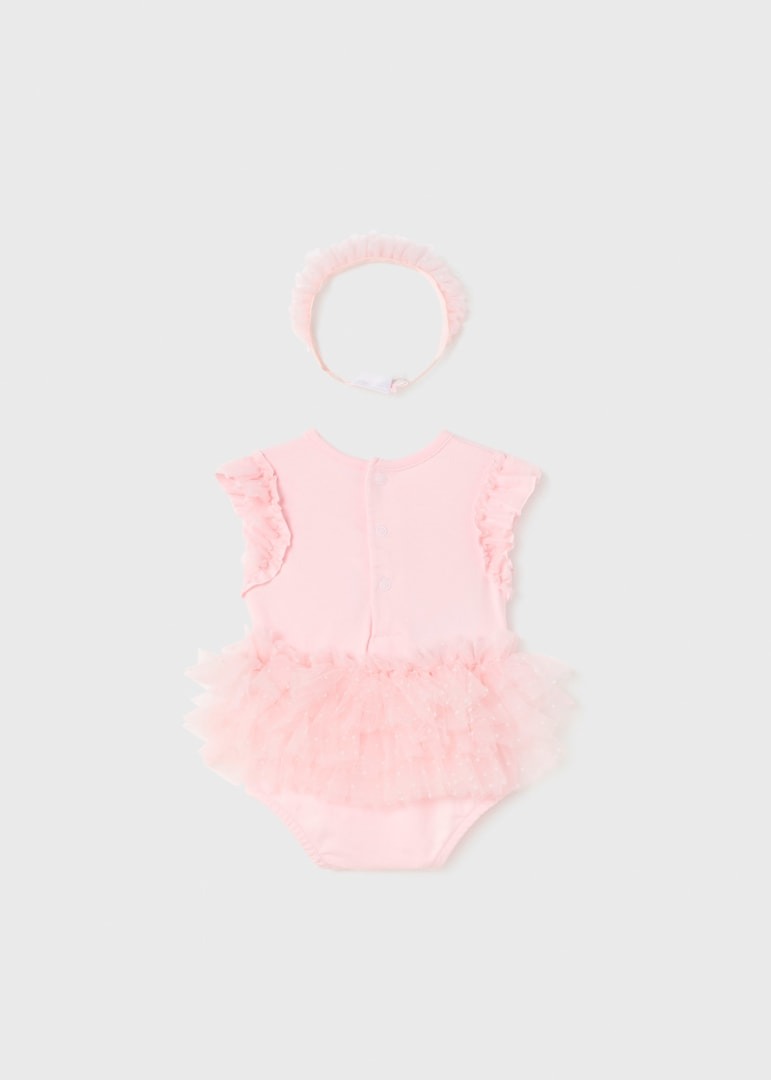Mayoral Baby Pink Tulle Romper - 4-6 Months