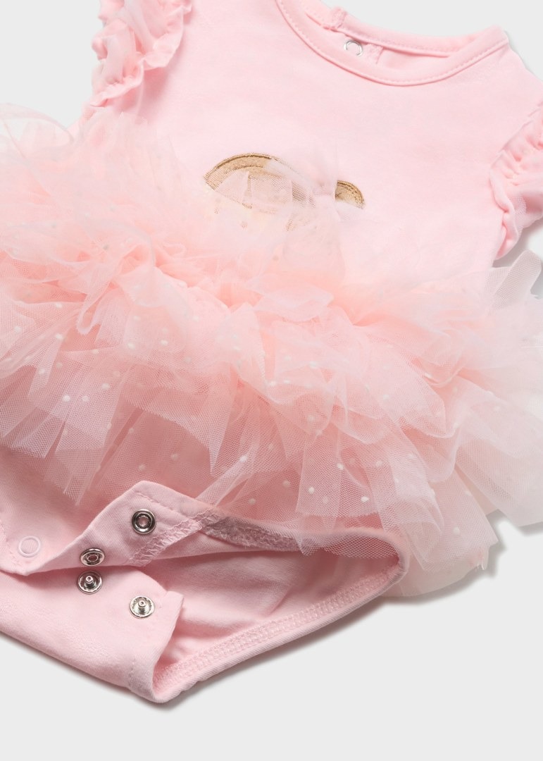Mayoral Baby Pink Tulle Romper - 1-2 Months