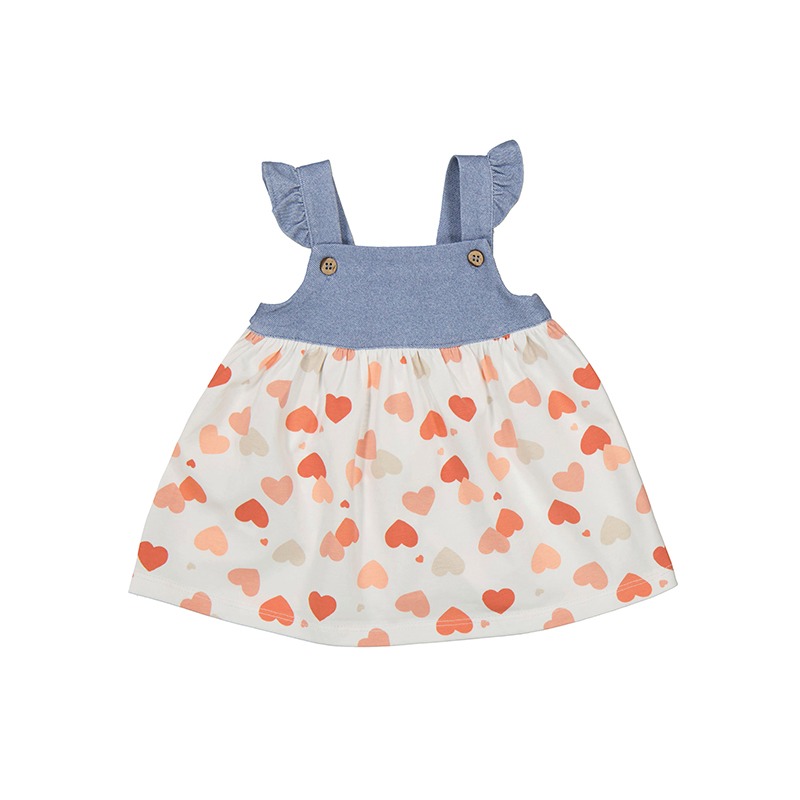 Mayoral Apricot Printed Dress - 6-9 Months