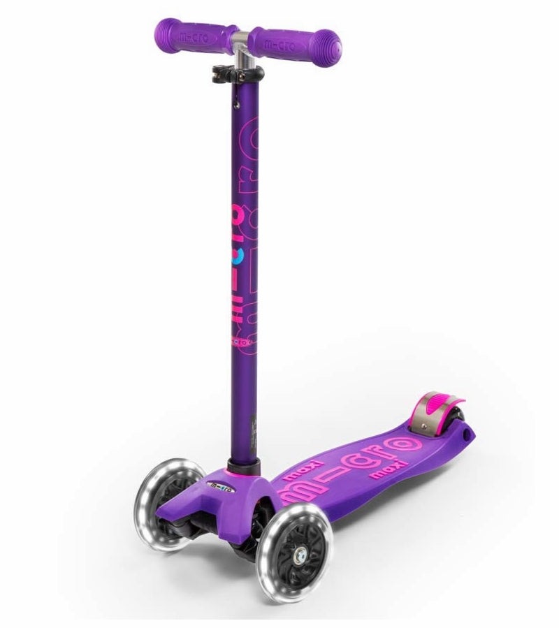 Micro Kickboard Mini Deluxe LED - Purple / Pink