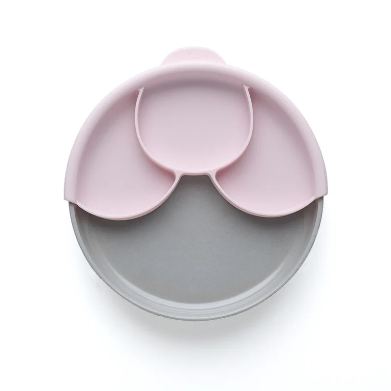 Miniware Healthy Meal Set - Dove Grey + Cotton Candy