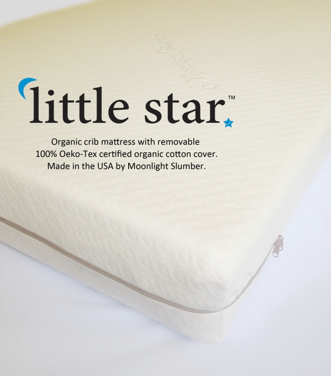 Moonlight Slumber Little Star Crib Mattress with Organic Cover