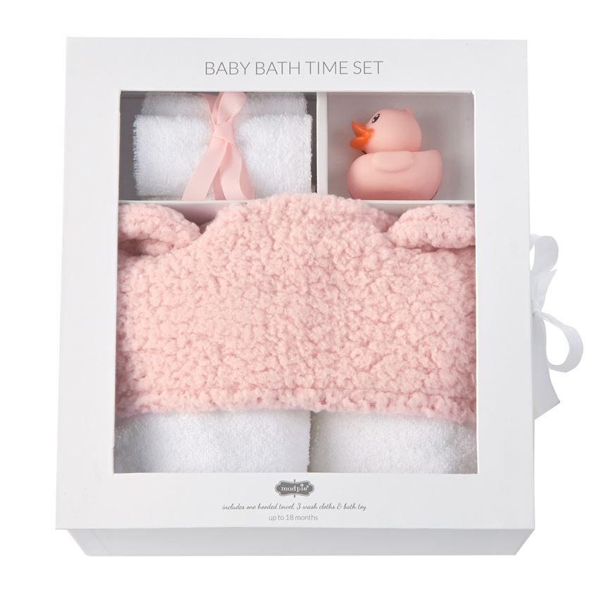 Mud Pie Baby Bath Time Set - Pink