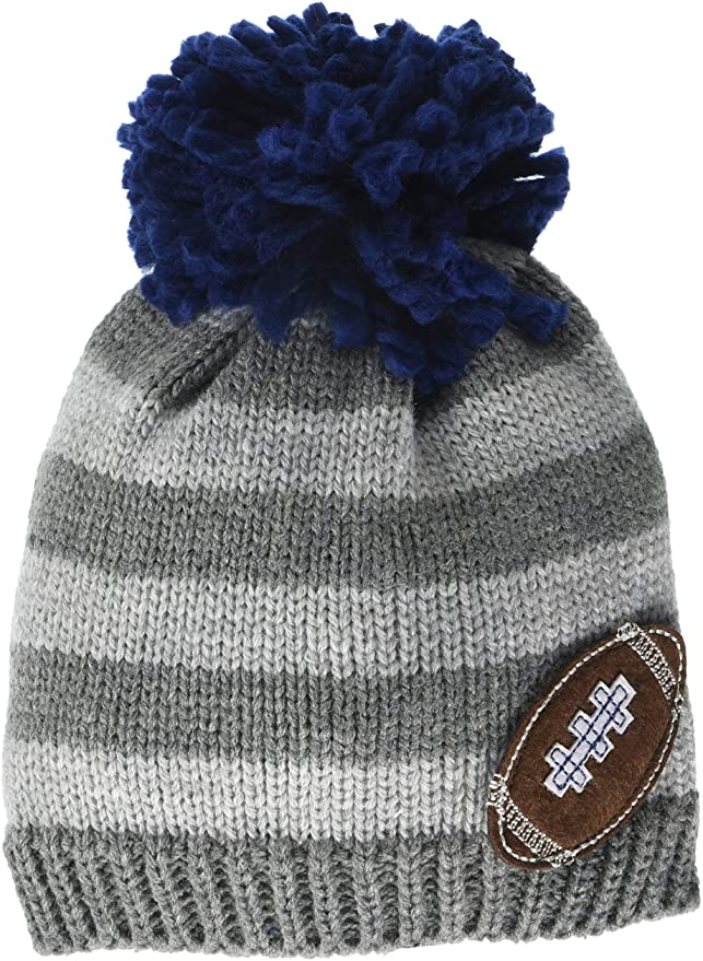 Mud Pie Grey Football Knit Hat