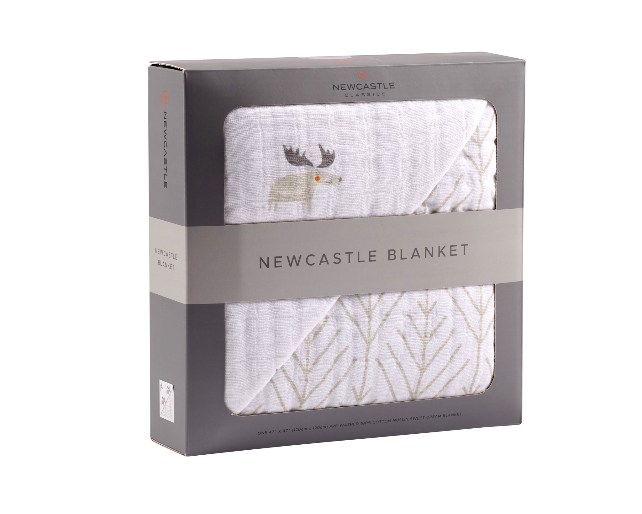 Newcastle Classics Cotton Muslin Blanket Moose