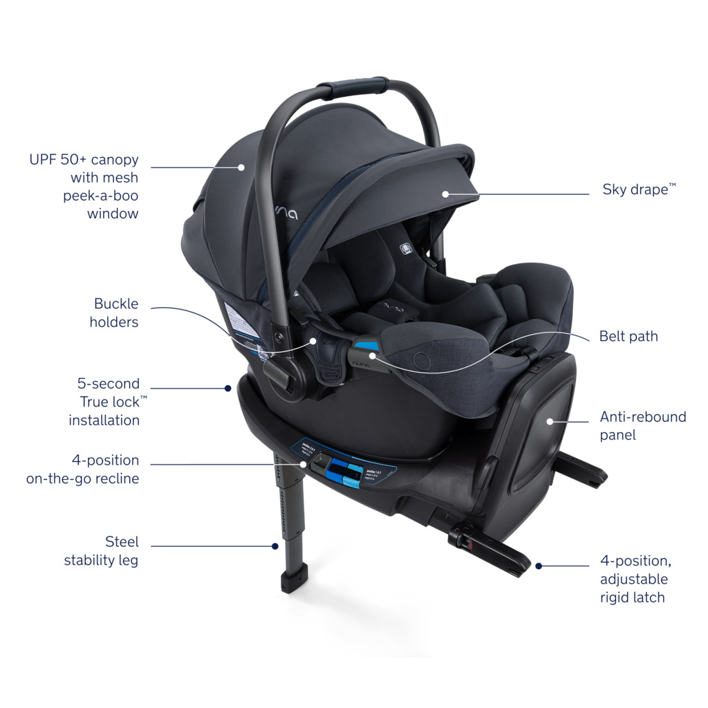 NUNA PIPA rx Infant Car Seat + RELX Base - Ocean