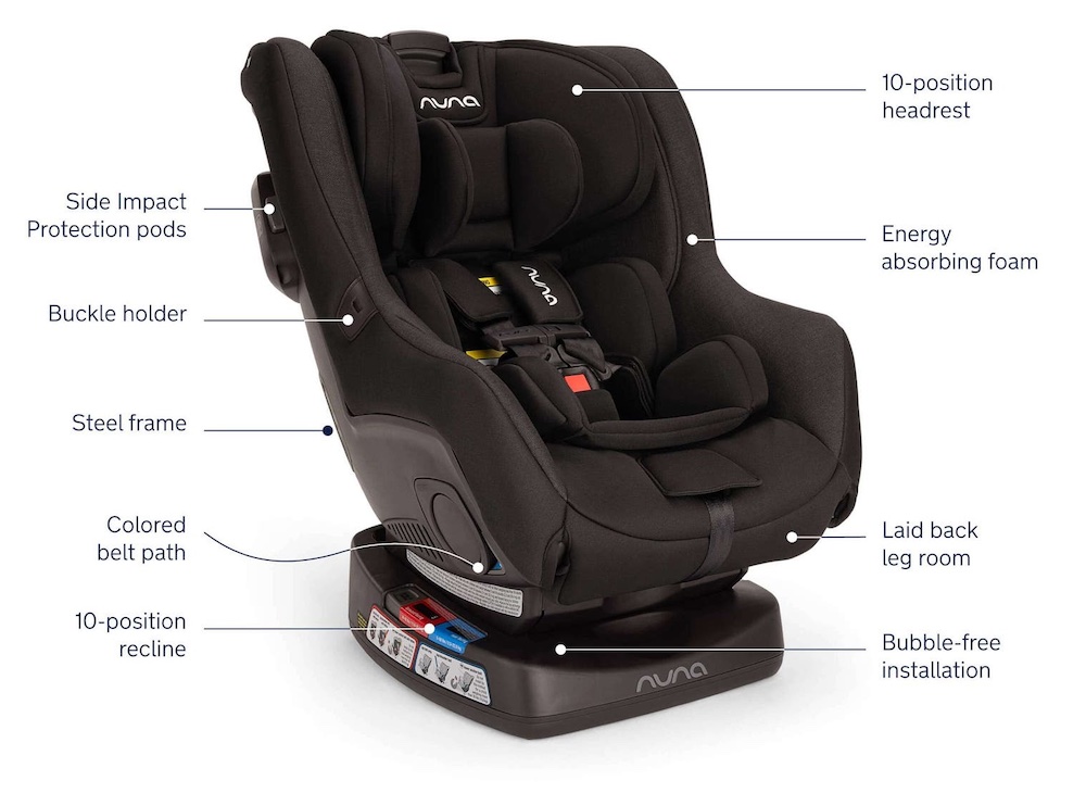 NUNA Rava 2024 Convertible Car Seat - Caviar
