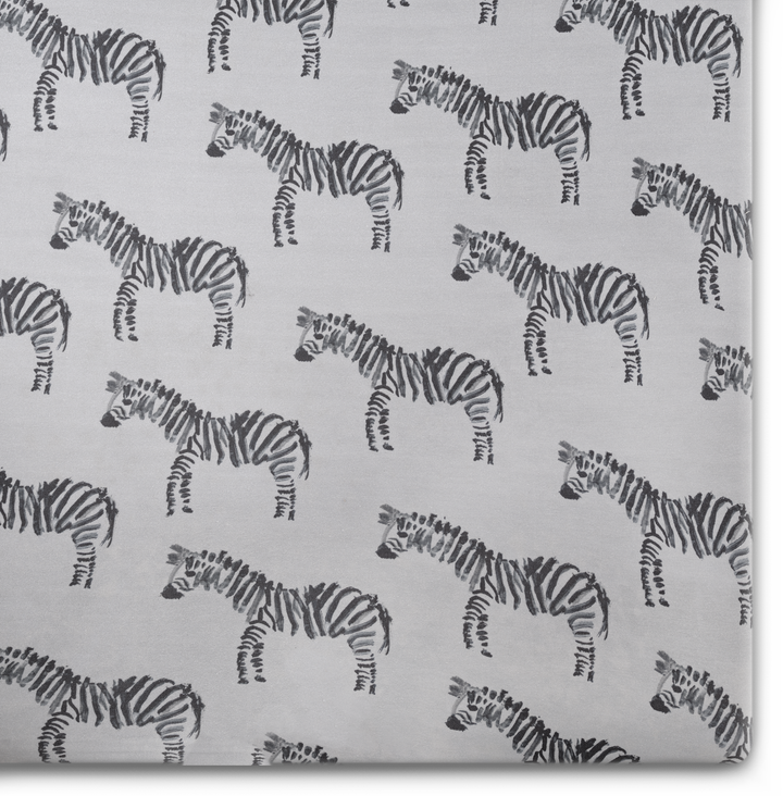 Oilo Zebra Jersey Crib Sheet
